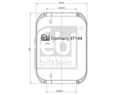 Кожух пневматической рессоры FEBI BILSTEIN 47144