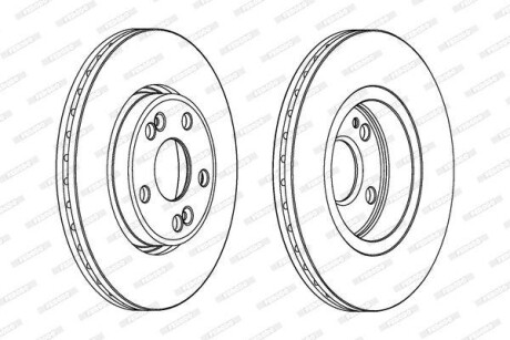 Диск гальмівний (передній) Renault Kangoo 08- (280x24) (з покриттям) FERODO DDF1123C