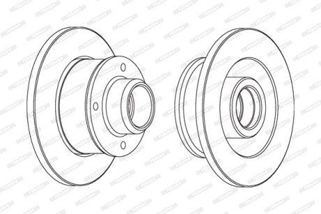 Диск гальмівний FERODO DDF137C1