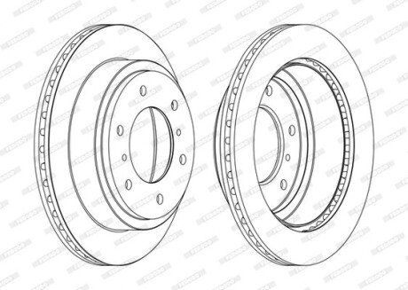 Тормозной диск FERODO DDF1385C