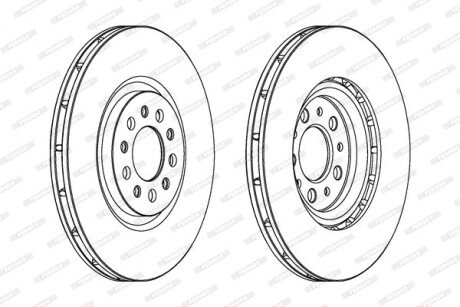 Диск гальмівний FERODO DDF1455C1