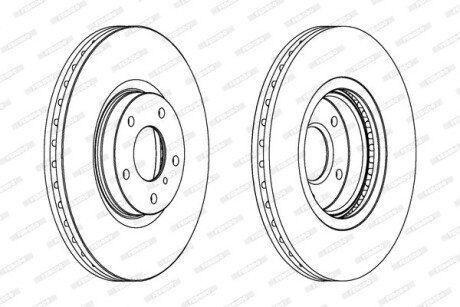 Тормозной диск FERODO DDF1505C1