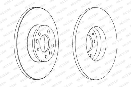 Тормозной диск FERODO DDF1602C