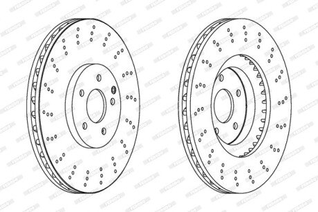 Тормозной диск FERODO DDF1650C1