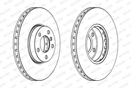 Диск гальмівний FERODO DDF1714C1 (фото 1)
