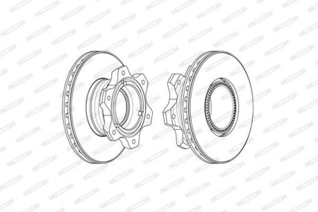 Диск гальмівний (задній) MB Sprinter 616CDI 01- (304х30) FERODO FCR300A