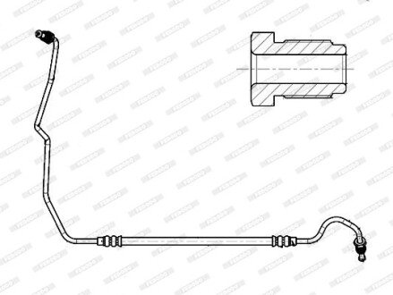 Шланг гальмівний FERODO FHY3354 (фото 1)