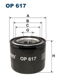 Фільтр масла FILTRON OP617