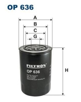 Фільтр масла FILTRON OP636