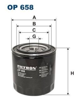 Фільтр масла FILTRON OP658