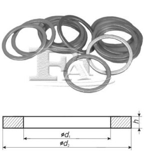 Podkіadka aluminium 22x27x1.5 woreczek 10 sztuk AUTOMOTIVE ONE Fischer 067810010