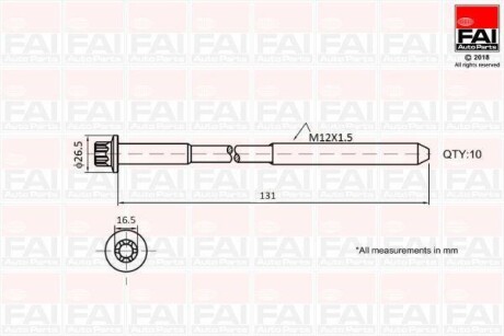 Набір болтів ГБЦ Opel/Renault 2.2DCI/2.5DCI Fischer B896 (фото 1)