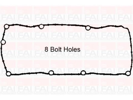 Прокладка клап.кришки (гума) Renault Clio II, Kangoo, Twingo 1.1/1.2 D7F 96- FAI AUTOPARTS Fischer RC1178S