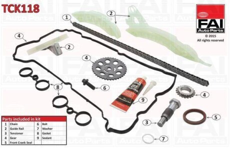 Ланцюг приводу кулачкового валу (набір) FAI AUTOPARTS Fischer TCK118