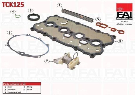 Ланцюг приводу кулачкового валу (набір) FAI AUTOPARTS Fischer TCK125