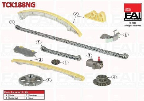 ZESTAW ROZRZADU HONDA ACCORD VII 2.4 (03-) FAI AUTOPARTS Fischer TCK188NG