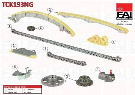 К-кт ланцюга приводу ГРМ Honda Accord VIII (CU) 2.4 i FAI AUTOPARTS Fischer TCK193NG