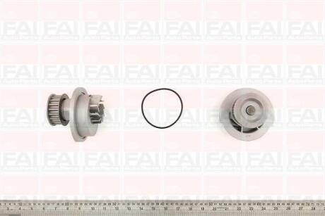 Водяна помпа Opel 1.2i/1.4i/1.6i/ Daewoo Lanos 1.2/1.4/1.5 05.97- FAI AUTOPARTS Fischer WP6311