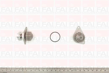 Водяна помпа PSA Citroen C2/C3/Berlingo 1,1-1,4 07.96- Peugeot 106/206/1007/Partner FAI AUTOPARTS Fischer WP6344