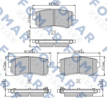 KLOCKI HAMULCOWE HYUNDAI I30 KPL FOMAR FO244581