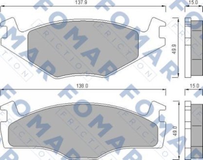 Гальмівні колодки (набір) FOMAR FO436481