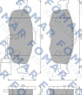 Гальмівні колодки FOMAR FO493081