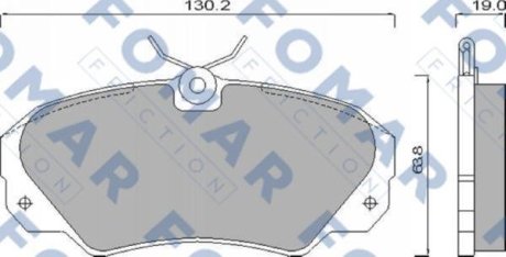 Гальмівні колодки, дискове гальмо (набір) FOMAR FO628581