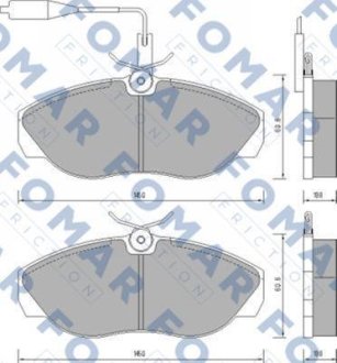 Гальмівні колодки FOMAR FO629481