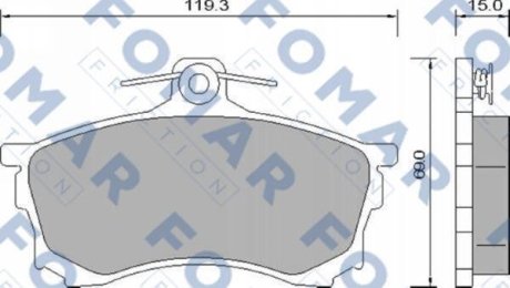 Гальмівні колодки (набір) FOMAR FO637981