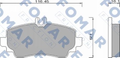 Колодки гальмівні дискові FOMAR FO 668581