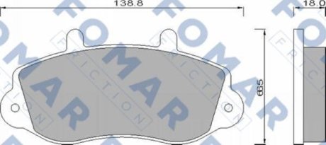 Гальмівні колодки (набір) FOMAR FO677381