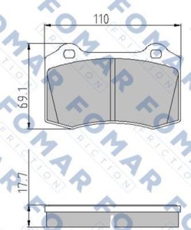 Гальмівні колодки (набір) FOMAR FO699184