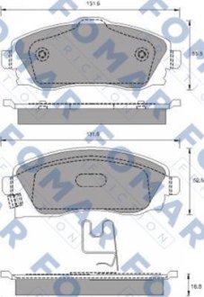 Колодки гальмівні дискові FOMAR FO783481