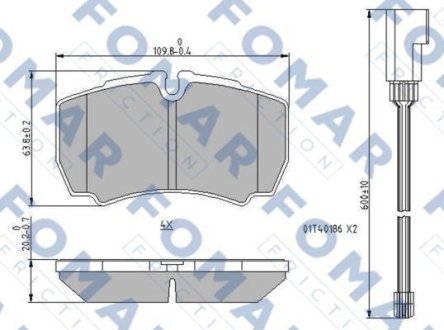 Колодки гальмівні дискові FOMAR FO 912581