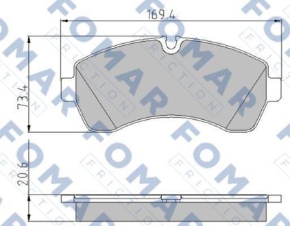 Колодки гальмівні дискові FOMAR FO 921481 (фото 1)