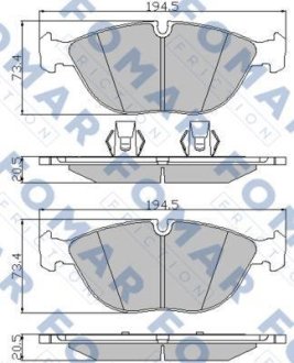 Колодки гальмівні дискові FOMAR FO 922281