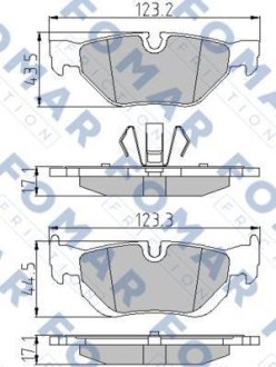 Гальмівні колодки (набір) FOMAR FO927281