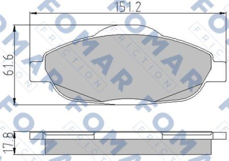 Гальмівні колодки (набір) FOMAR FO929581