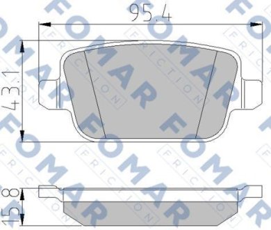 Гальмівні колодки (набір) FOMAR FO930781