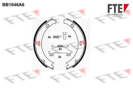 Гальмівні колодки ручного гальма FTE BB1046A6