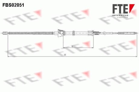 Трос ручного гальма FTE FBS02051 (фото 1)