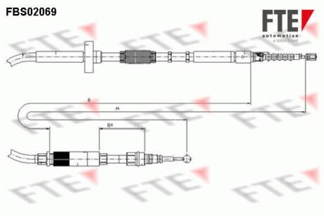 Трос ручного гальма FTE FBS02069 (фото 1)