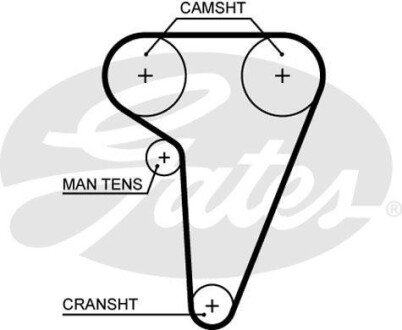 Ремінь ГРМ Gates 5549XS