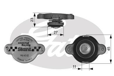 Кришка радіатора Gates RC10362