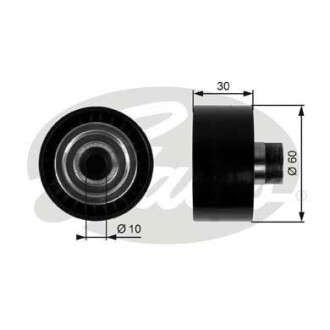 Ролик натяж. генератора, 1.6 D Multijet 07- (60x30x10/45.7) Gates T36295