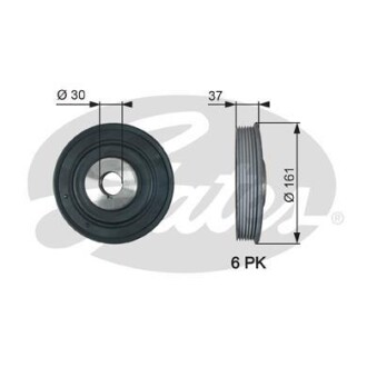 Шків колінчастого валу Gates TVD1002 (фото 1)
