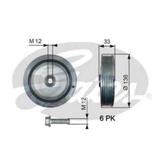 Шків Gates TVD1008A