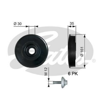 Шків Gates TVD1025A