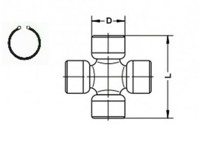 Хрестовина 22X54 (4120B0012, CR2,CR2/4) (GKN) GKN (Lobro) U138