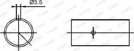 Підшипник ковзання поршневого пальця Glyco 553422SEMI